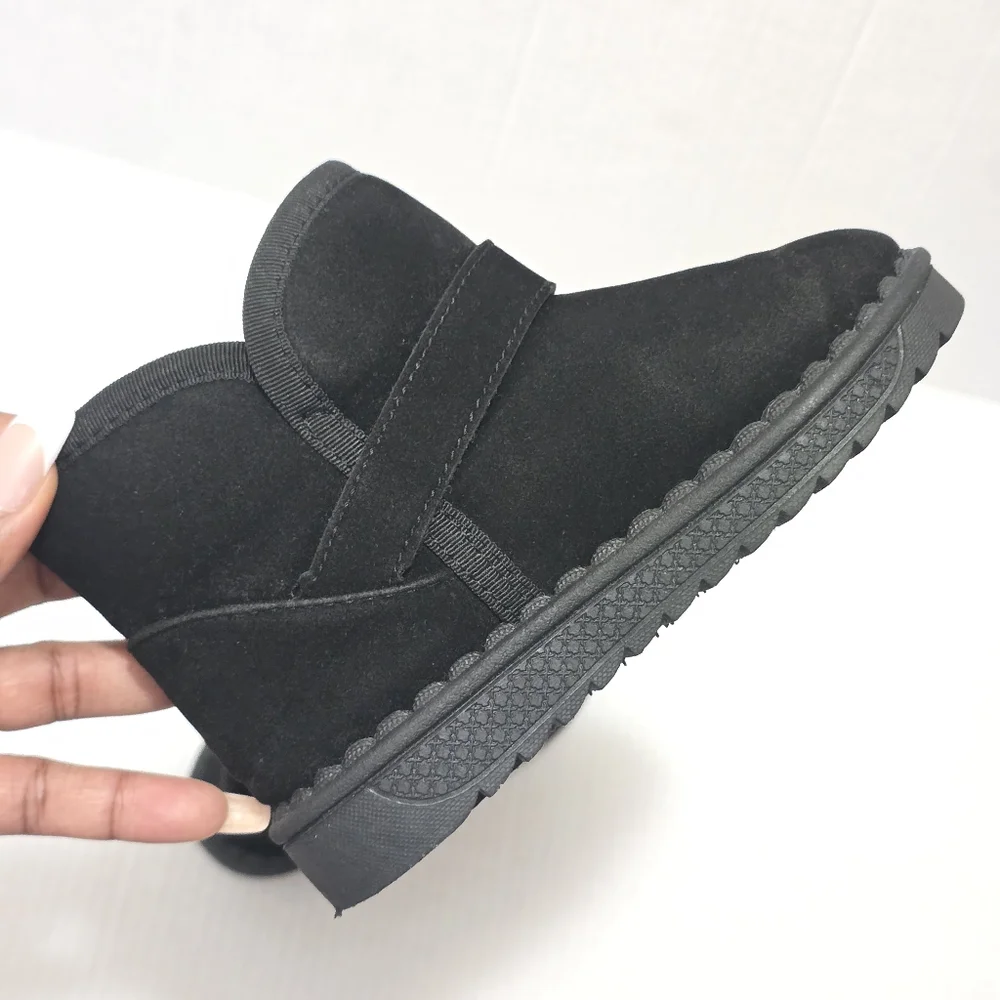 Fashon Fuzzy Snow Boots Toddler Girls Size EU29 Black Warm Winter Cozy